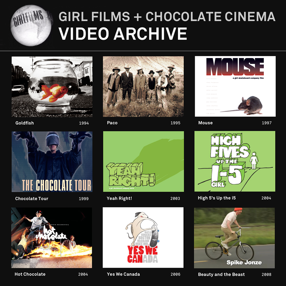 【海外・INFO】GIRL FILM + CHOCOLATE CINEMA : VIDEO ARCHIVE