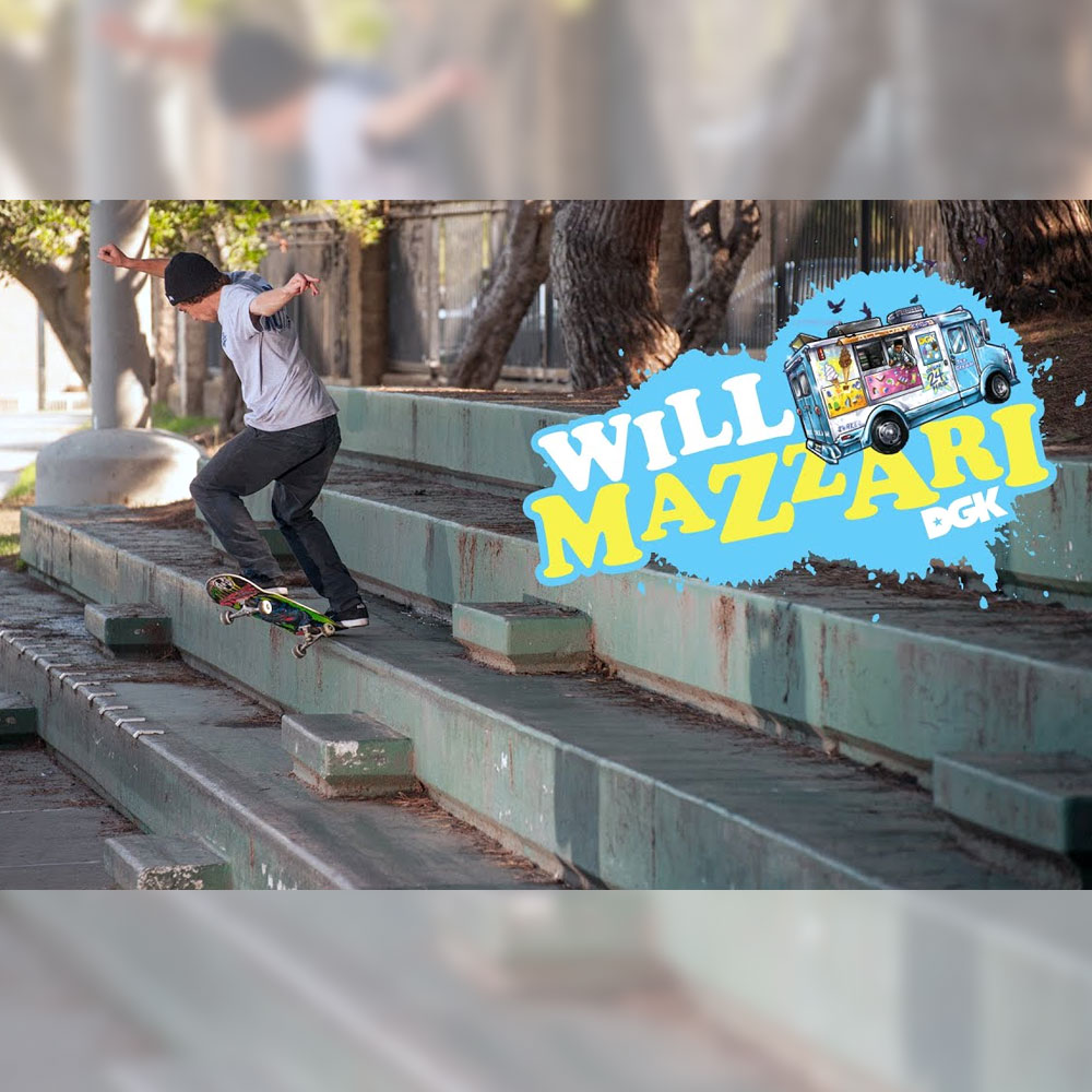 DGK SKATEBOARDS (ディージーケー スケートボード) のアマチュア WILL MAZZARI (ウィル・マッザリ) を紹介する映像 TREAT が公開