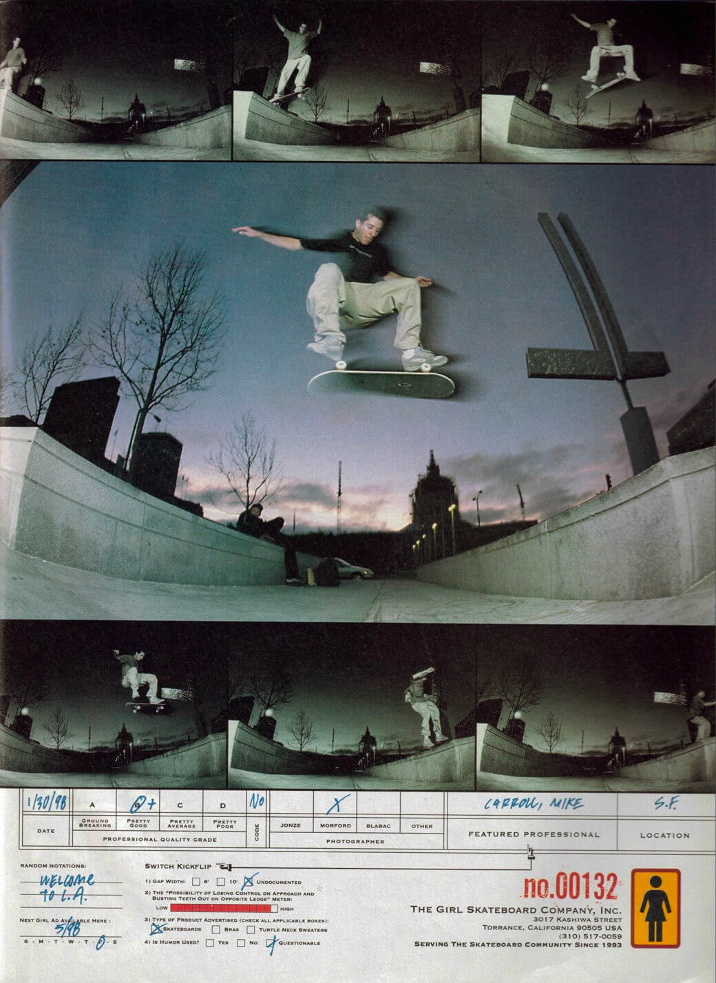 GIRL（ガール スケートボード）NIKE CARROLL AD 1998