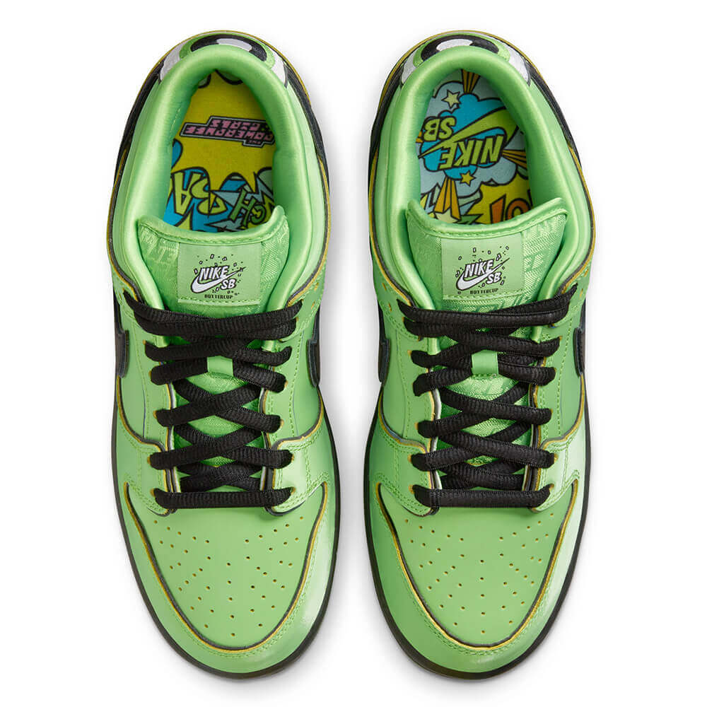 NIKE SB シューズ DUNK LOW PRO QS x POWERPUFF GIRLS BUTTERCUP GREEN FZ8319-300 01