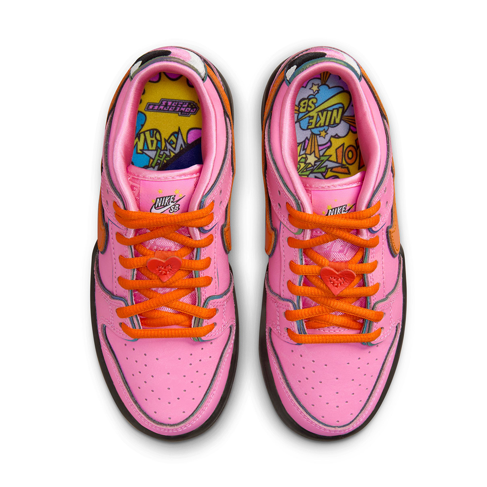 NIKE SB シューズ DUNK LOW PRO QS x POWERPUFF GIRLS PRE SCHOOL BLOSSOM PINK FZ3351-600 01