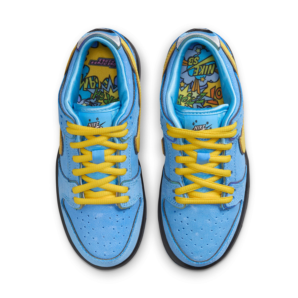 NIKE SB シューズ DUNK LOW PRO QS x POWERPUFF GIRLS PRE SCHOOL BUBBLES BLUE FZ8833-400 01