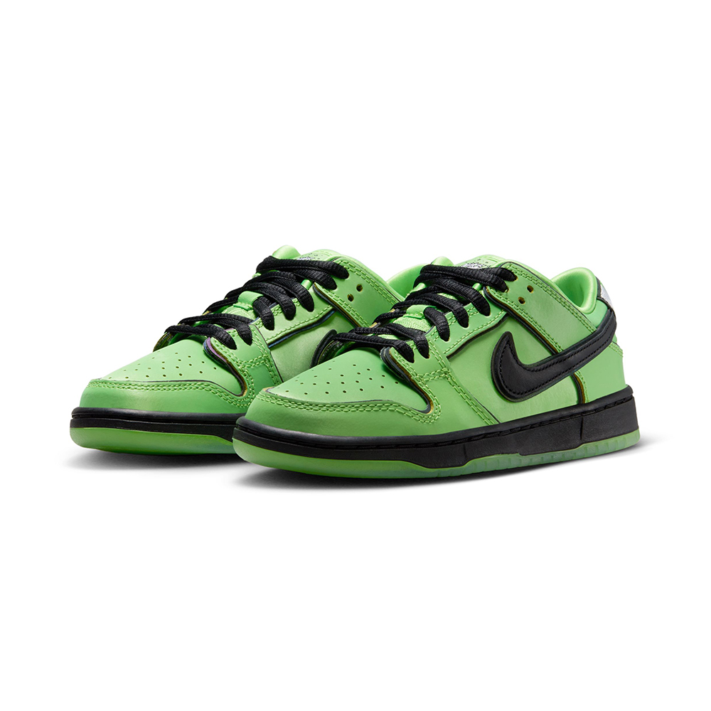 NIKE SB シューズ DUNK LOW PRO QS x POWERPUFF GIRLS PRE SCHOOL BUTTERCUP GREEN FZ8832-300