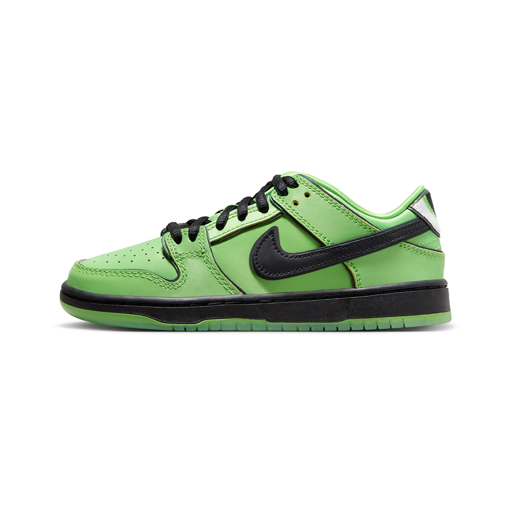 NIKE SB シューズ DUNK LOW PRO QS x POWERPUFF GIRLS PRE SCHOOL BUTTERCUP GREEN FZ8832-300 04