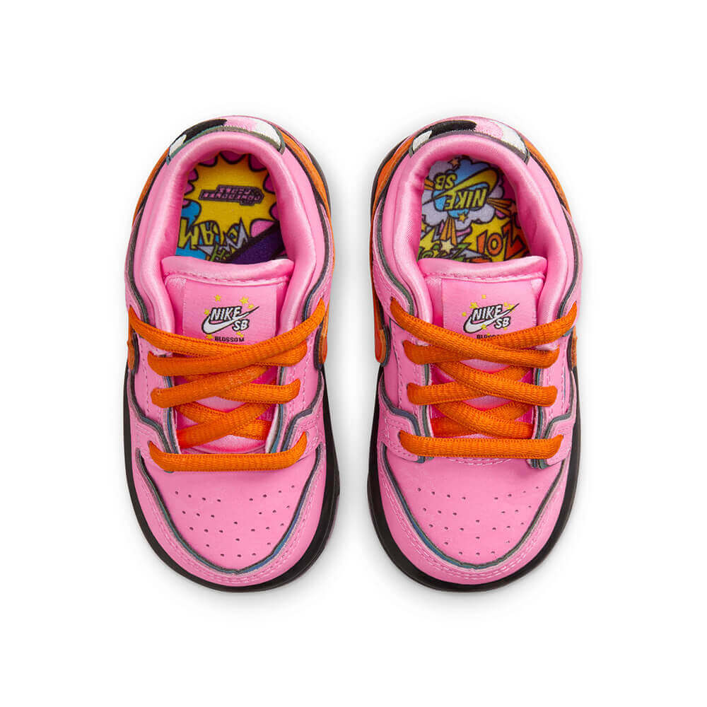 NIKE SB シューズ DUNK LOW PRO QS x POWERPUFF GIRLS TODDLER BLOSSOM PINK FZ3352-600 01