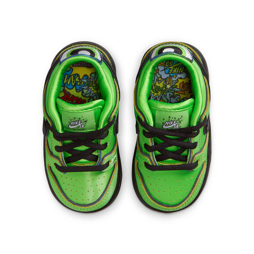 NIKE SB シューズ DUNK LOW PRO QS x POWERPUFF GIRLS TODDLER BUTTERCUP GREEN FZ8831-300 01