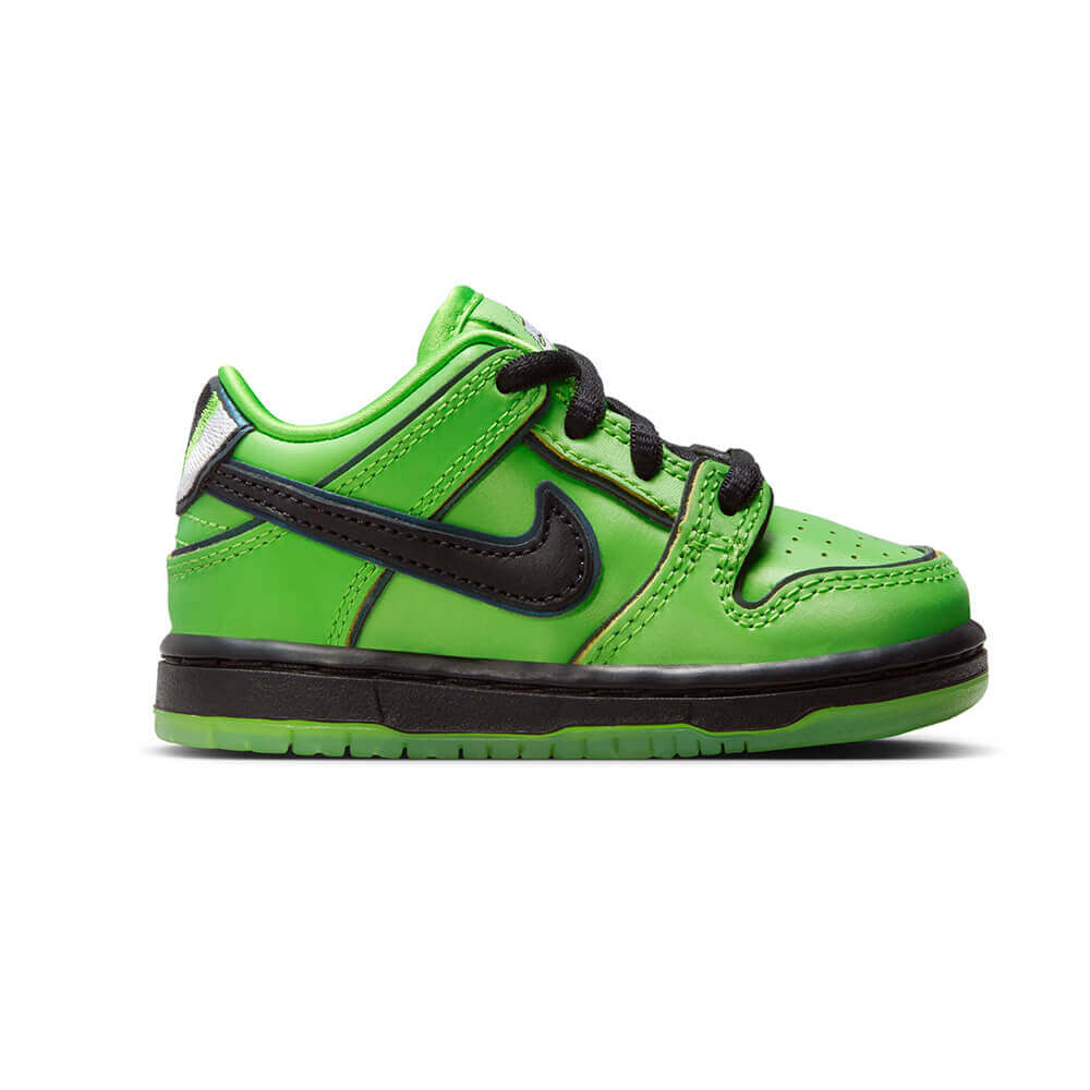 NIKE SB シューズ DUNK LOW PRO QS x POWERPUFF GIRLS TODDLER BUTTERCUP GREEN FZ8831-300 06