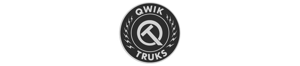 特許取得！世界初のスケートボード足回り脱着システムパーツ・QWIK TRUKS (クイックトラックス) ブランドロゴ BAR