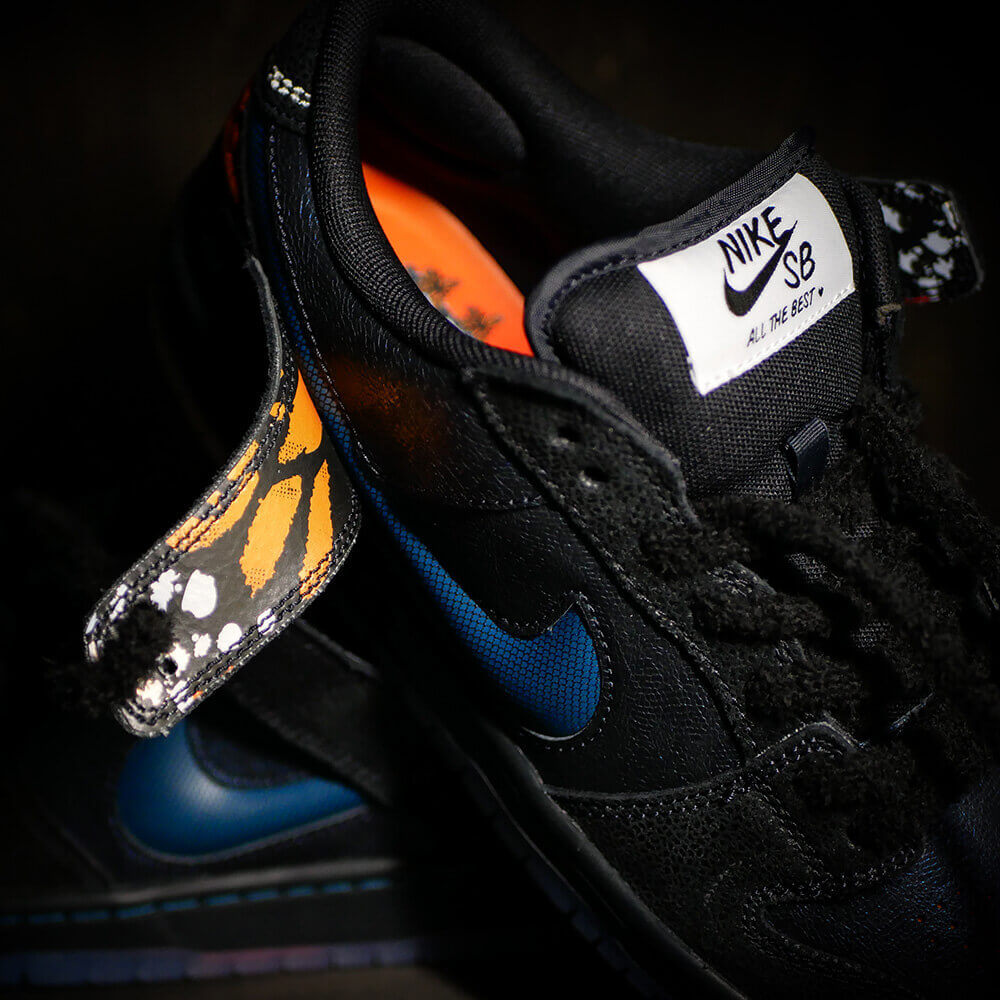 NIKE SB シューズ DUNK LOW PRO QS x DUNK LOW PRO QS x BLUETILE "Monarch Butterfly" IQ1323-001 撮影写真 02