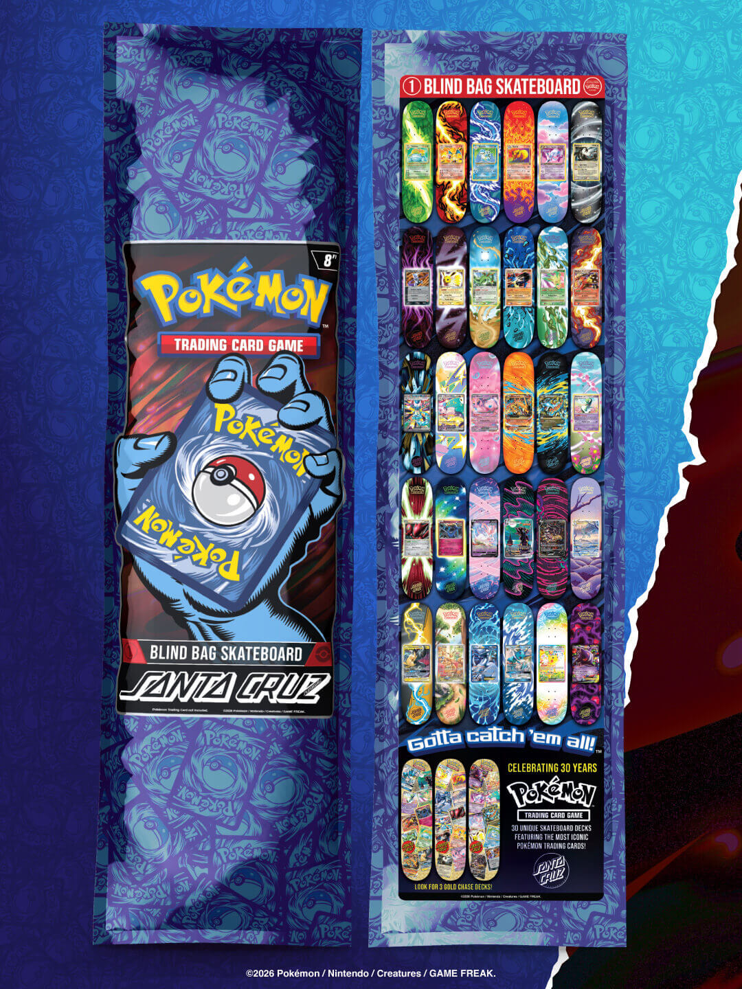 SANTA CRUZ x Pokémon™ TCG ブラインドバッグデッキ & アパレル・限定コレクション デッキバナー