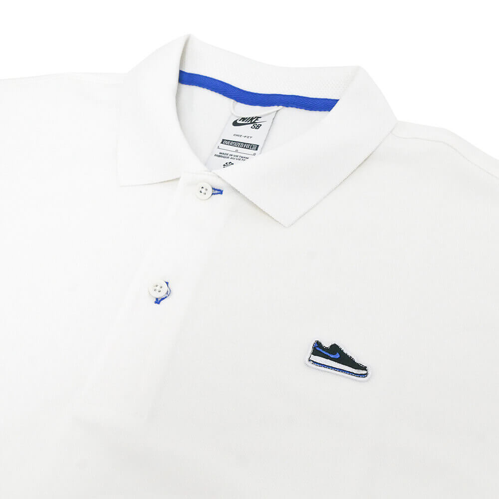 NIKE SB(ナイキエスビー)半袖シャツ SOLID POLO AF "WHITE/ROYAL" IV0598-136 02